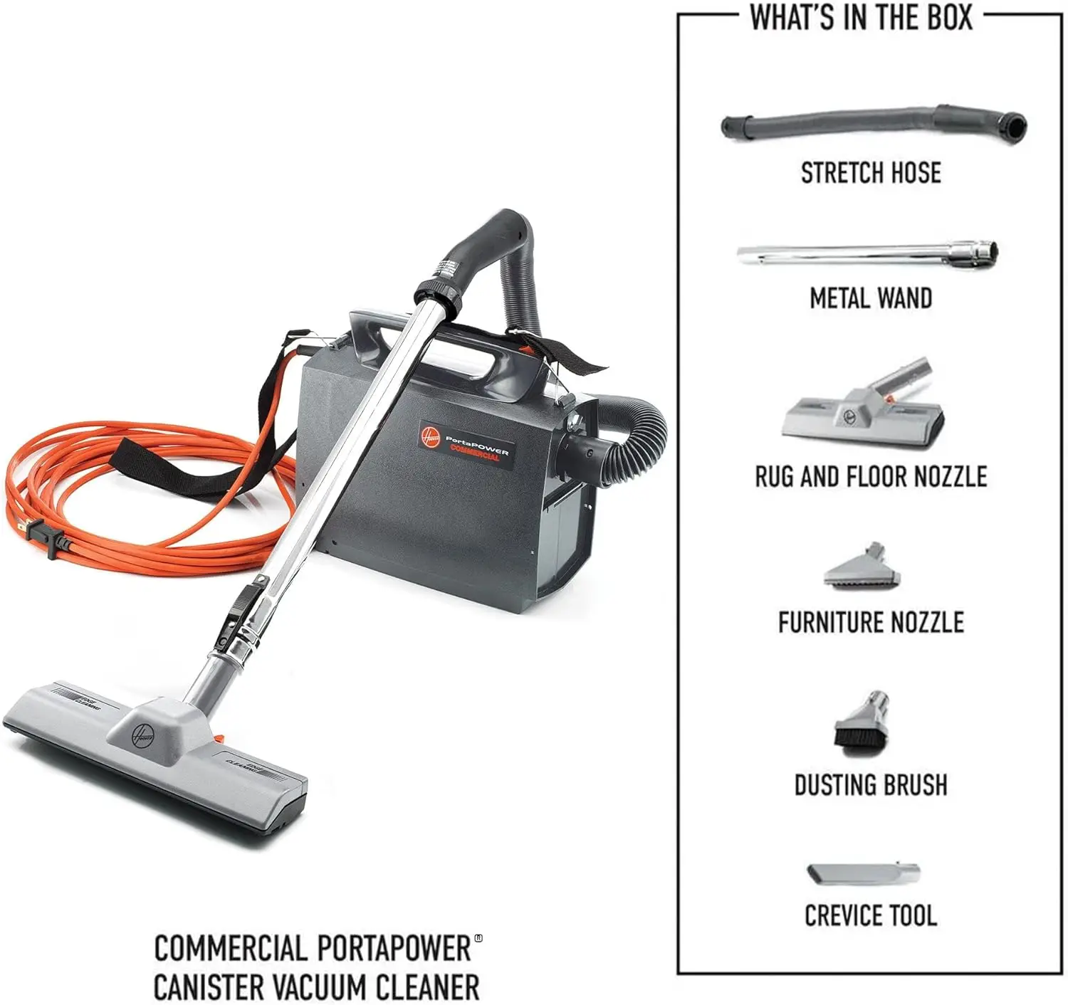 Lightweight Canister Vacuum Cleaner with Attachments, Portable Carriable Handheld Small Professional Grade Bagged,8 Pounds,Black