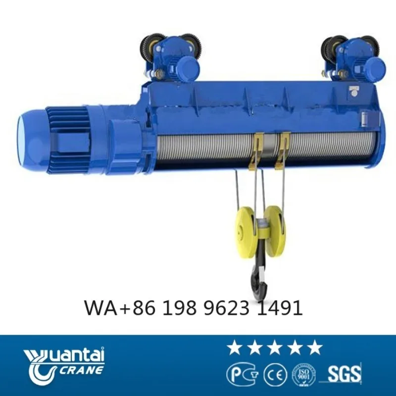 1-10Ton Electric Wire Rope Monorail Hoist Crane Construction Lifting for Warehouse Workshop Industrial Use
