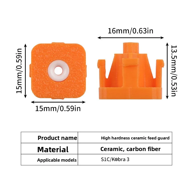 

4PCS/lots Anycubic S1C/Kobra 3 Combo Ceramic Feed Protector ACE Pro