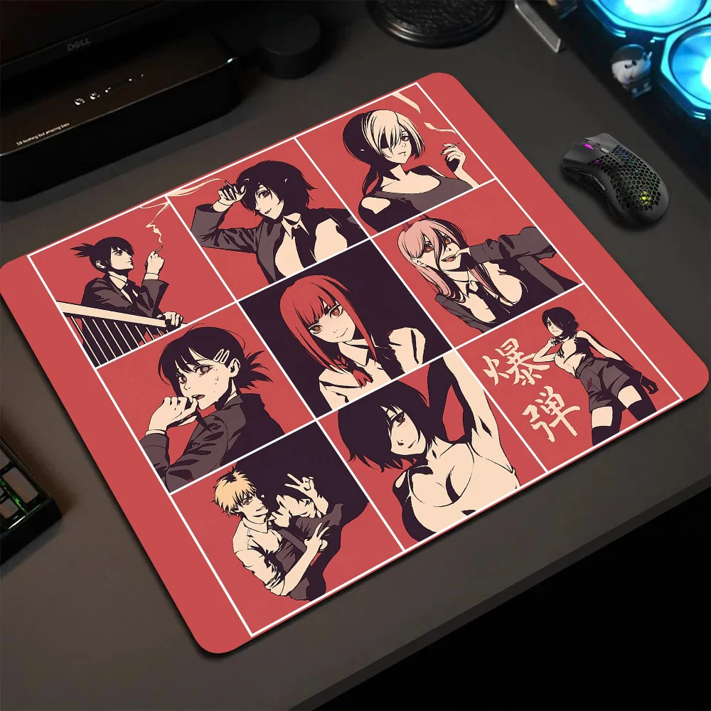 

Chainsaw Man Anime Mousepad Small LockEdge Mouse Pad For Gamers Computer Desk Pad Rectangular Anti-slip Rubber