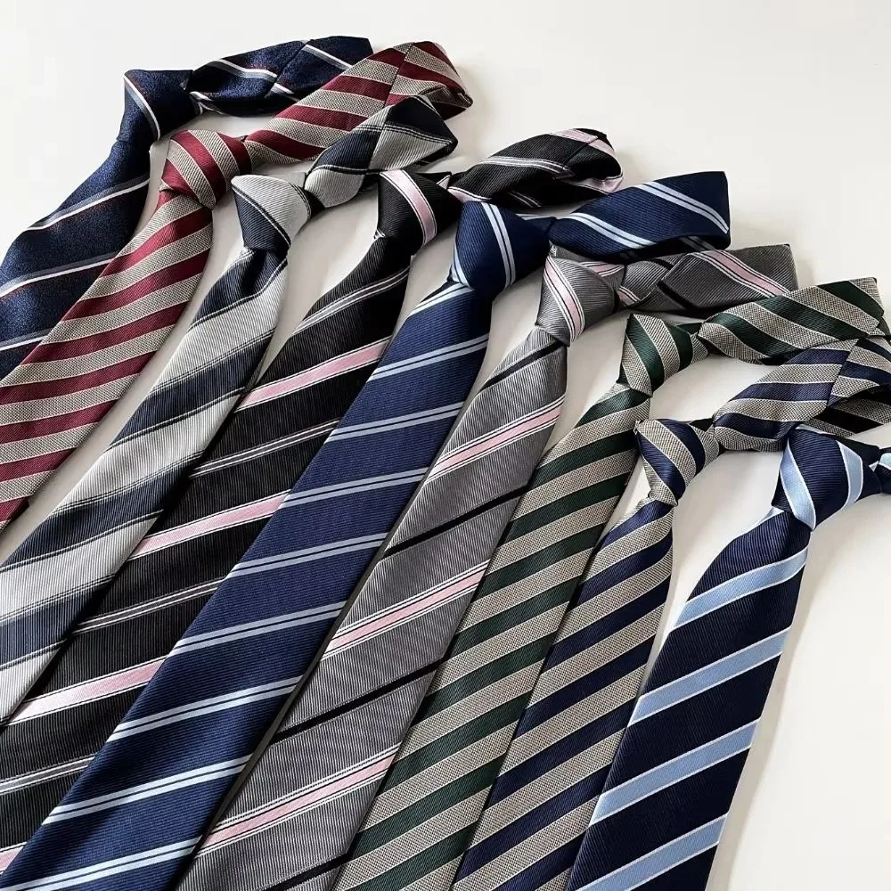 New Korean Style Striped Tie Shirt Decoration Y2K Design JK Uniform Necktie Uniform Accessory Retro Necktie For College Students