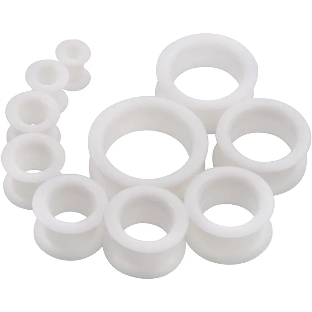 

3-38mm Big Size Hollow Silicone Flexible Double Flared Flesh Ear Tunnel Plugs Phimosis Stretcher Rings Gauge Expander Stretchers