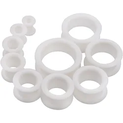 3-38mm Big Size Hollow Silicone Flexible Double Flared Flesh Ear Tunnel Plugs Phimosis Stretcher Rings Gauge Expander Stretchers