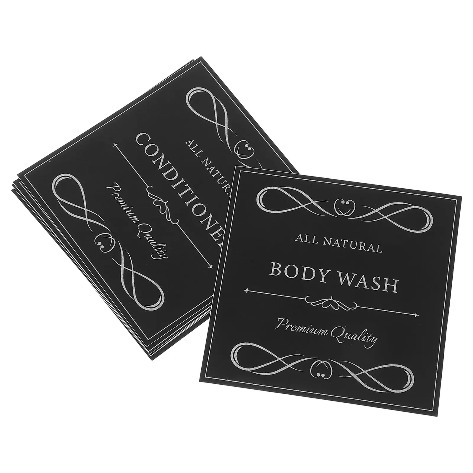 6Sheets Waterproof Hand Soap Labels Minimalist Style for Bathroom Bottles Easy Peel Soap Dispenser Shampoo Conditioner Stickers