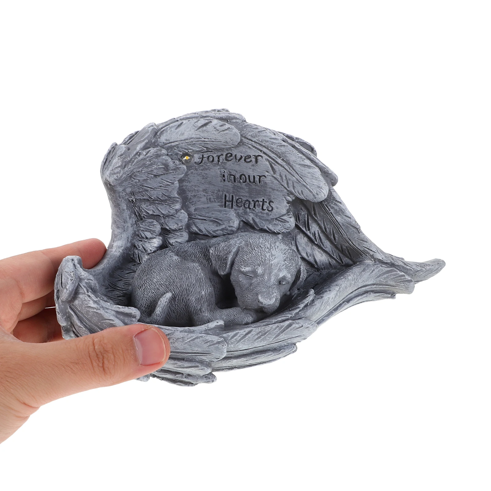 

Solar Powered Pet Memorial Statue Decoration Outdoor Figurine Sculpture Weather Resistant for Backyard