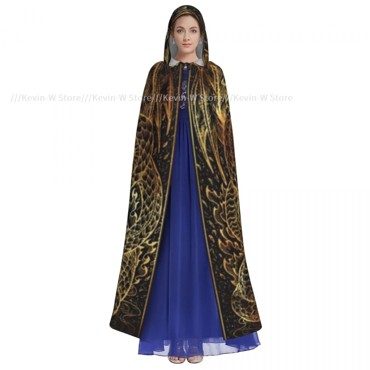 Long Cape Cloak Snake Mystic Wiccan Hooded Cloak Coat Autumn Hoodies