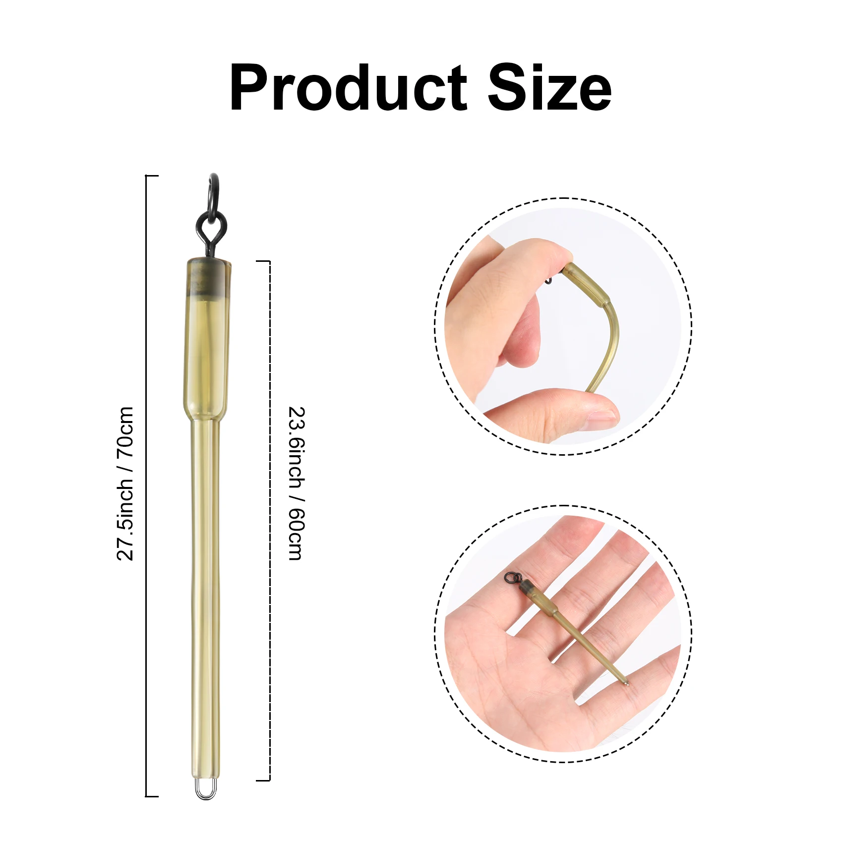 10Pcs Carp Fishing Connector Swivels PVA Tube Bags Stems Solid Bag Stems Lead Insert End Terminal Tackle Mash image 4