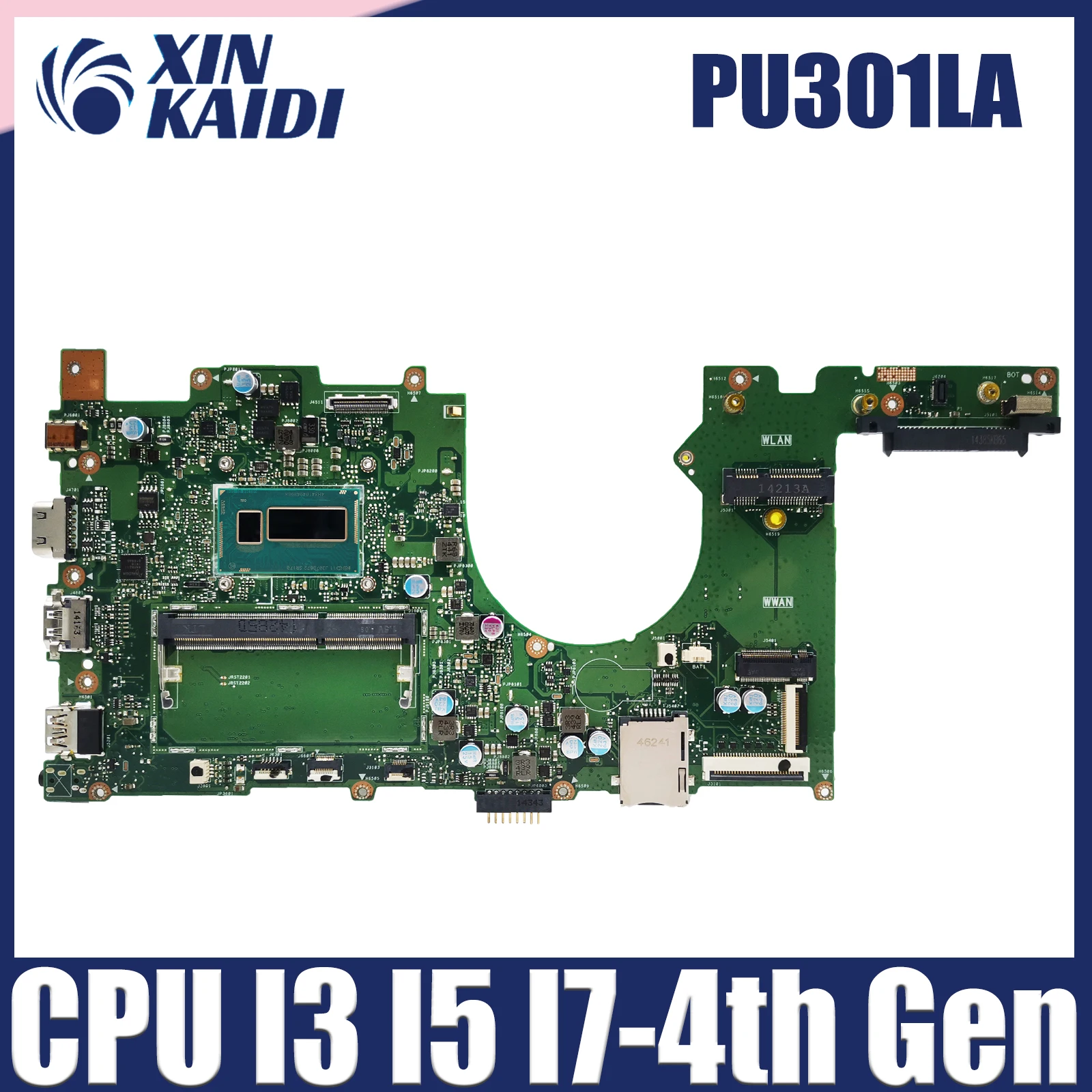 PU301LA Notebook Mainboard For ASUS PRO ESSENTIAL PU301L E301LA Laptop Motherboard With CPU I3 I5 4th Gen