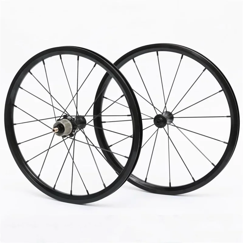 Folding bike 16inch rim 349 wheelset polished for brompton 7speed wheel Cline Pline Tline 7V