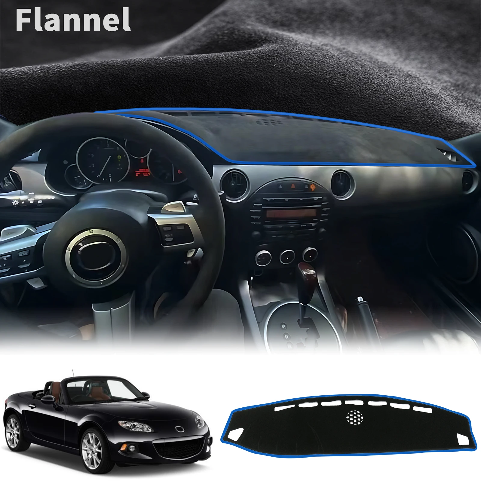 

Car Dashboard Cover Pad for Mazda MX-5 Roadster Miata NC 2006-2014 MX5 Dash Mat Anti-Slip Sunshade Protective Carpet Dashmat