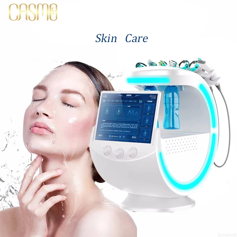 Ice Blue Hydrofacial Machine Skin Analyzer Professional 7 In 1 Hydra Dermabrasion Multi-function Facial Care