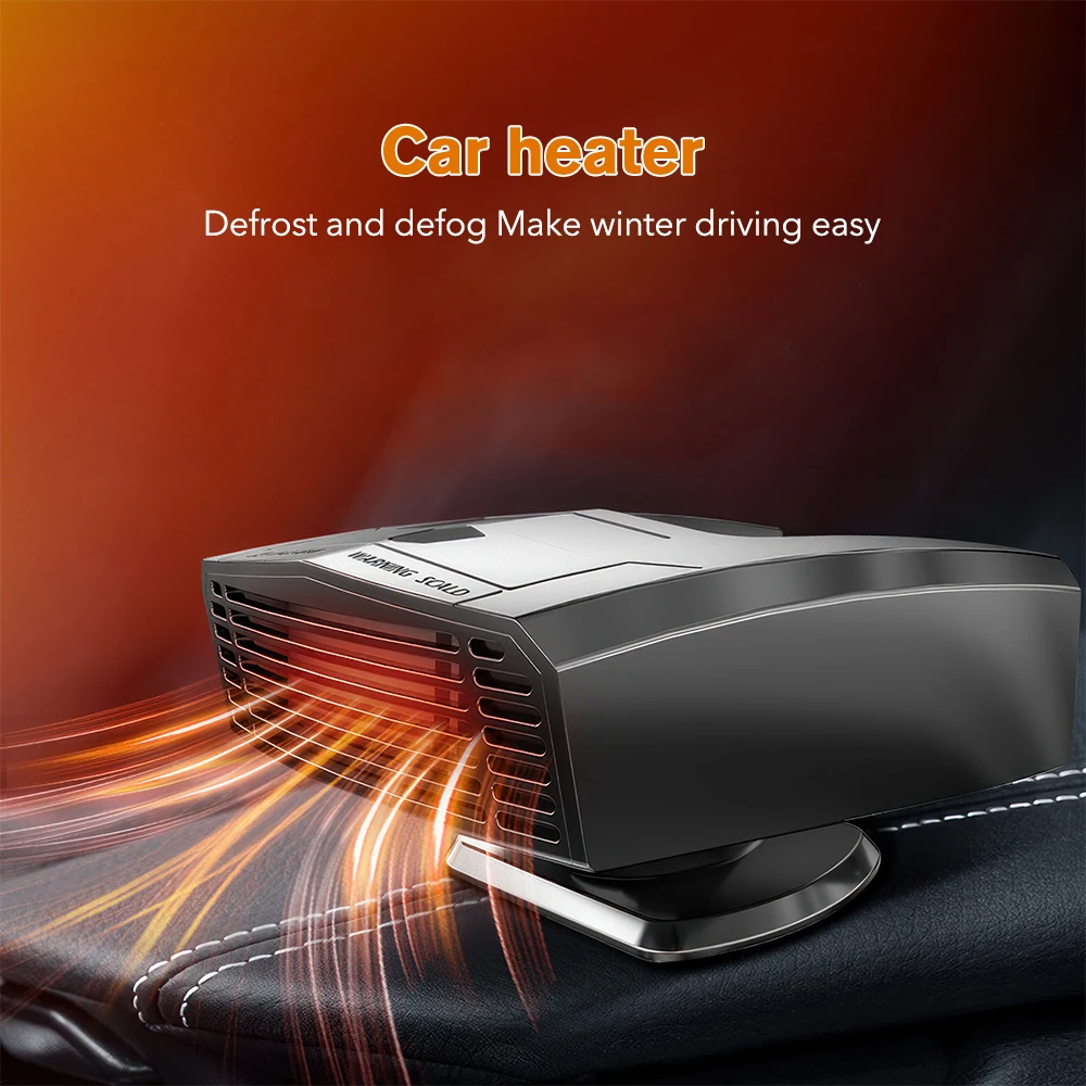 12V multi-color car heater fan, dual-purpose, one-button start, 1.4m power cord, car defrost and defogger