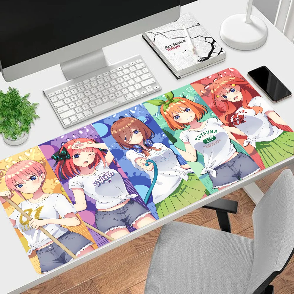 Imagem -04 - Quíntuplos Quintessenciais Nakano Miku Mousepad Ins Maré Grande dos Desenhos Animados Anime Gaming Mouse Pad Teclado Tapetes de Mesa os