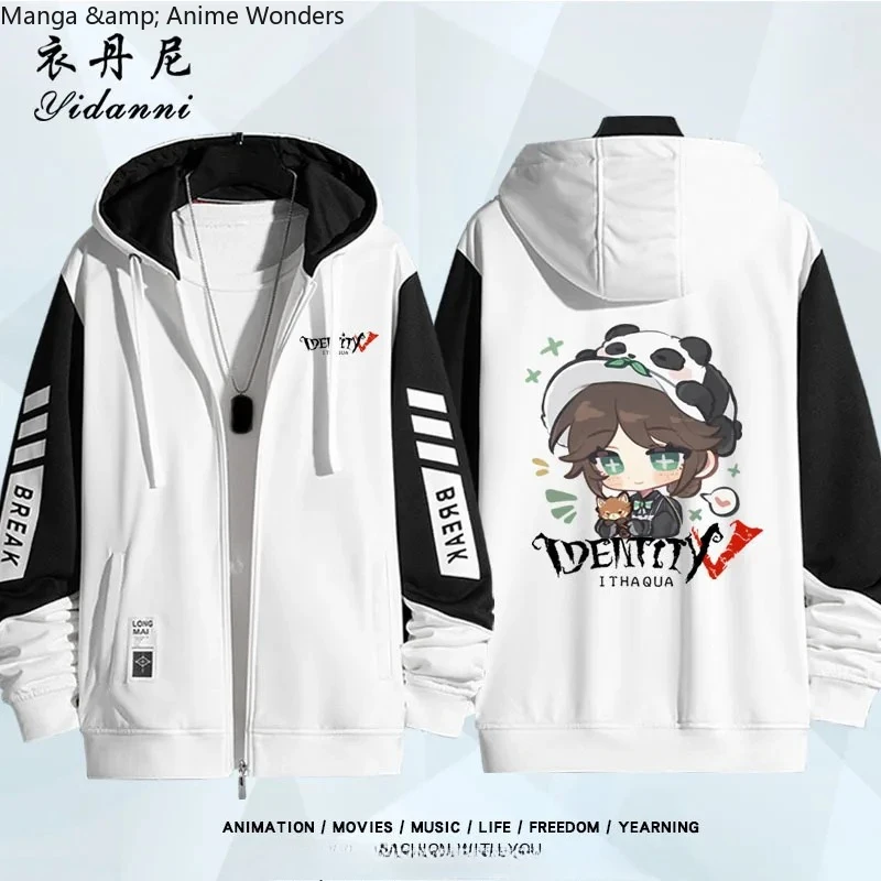 

Cosplay Identity Ⅴ Emma Woods Costum Long Sleeve Print Jacket Zipper Hoodie Women Men Fashion Hooded Costumes Couple Jacket Game