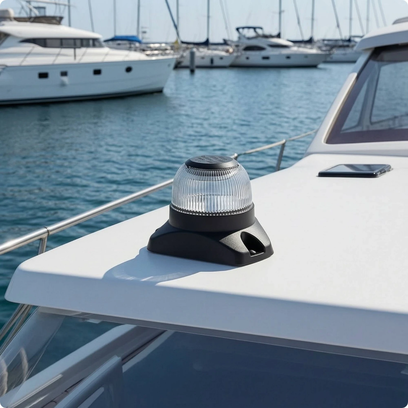 Luz de Navegação 360 Graus LED Branca à Prova de Poeira de Longa Duração para Navegadores, Barcos e Iates