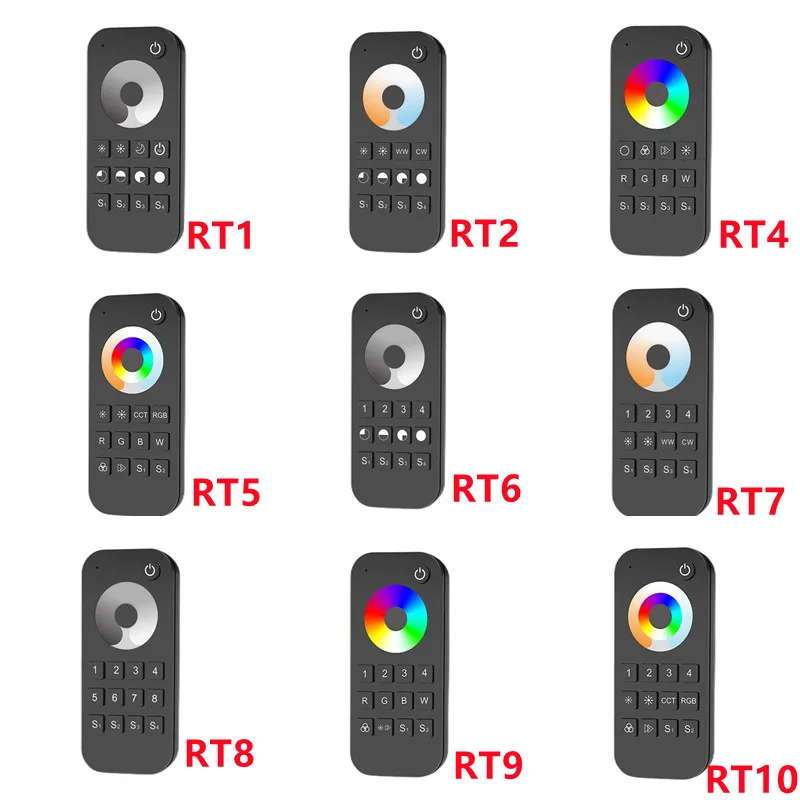 

1 4 8 Zones Universal RF Remote Controller RT1 RT2 RT4 RT5 RT6 RT7 RT8 RT9 RT10 RGB+CCT touch Each remote match one more receive