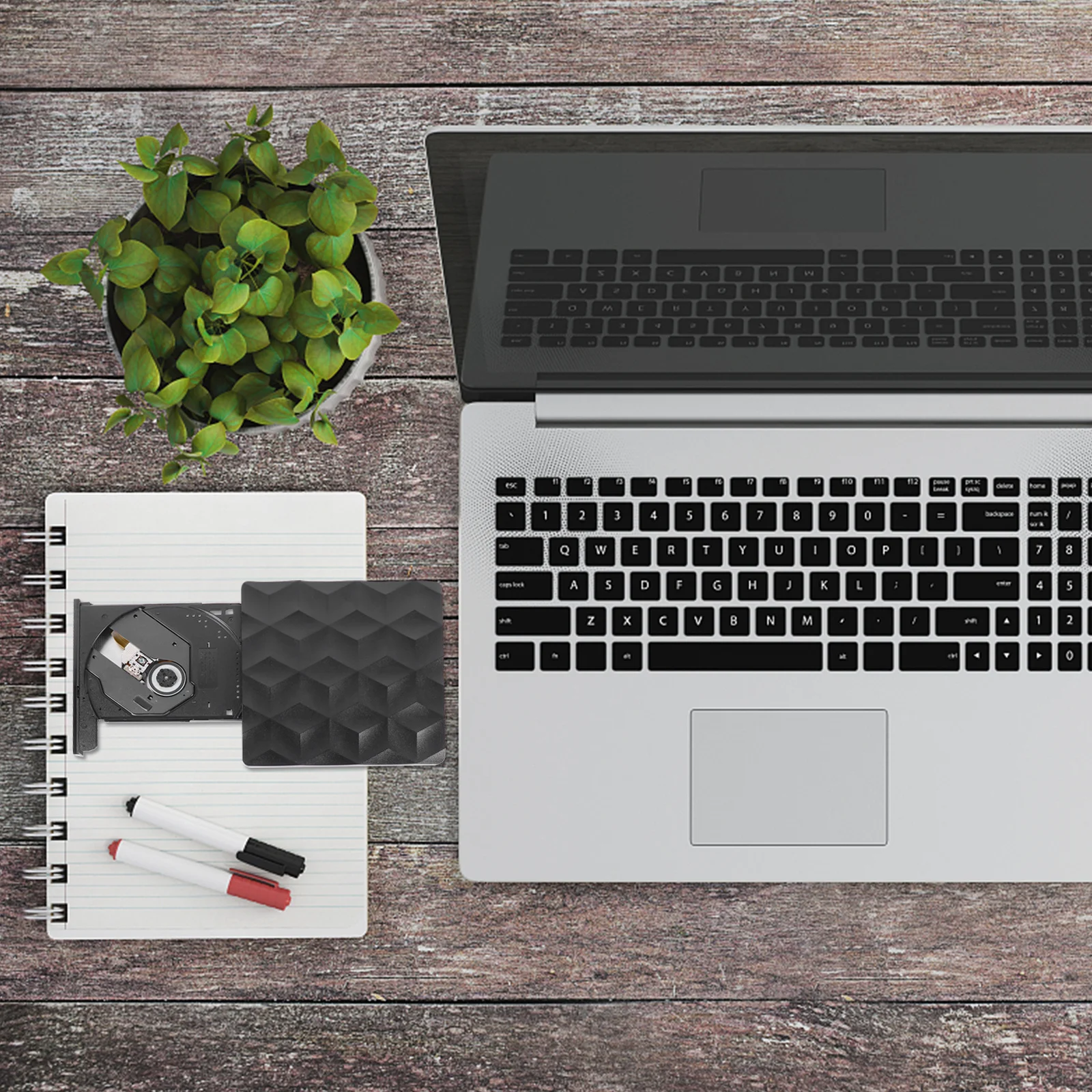 

Внешний DVD-накопитель USB 3.0 Type-C, пластиковая портативная DVD-запись, совместимая с ноутбуком, настольным плеером, записывающее устройство CD-ROM