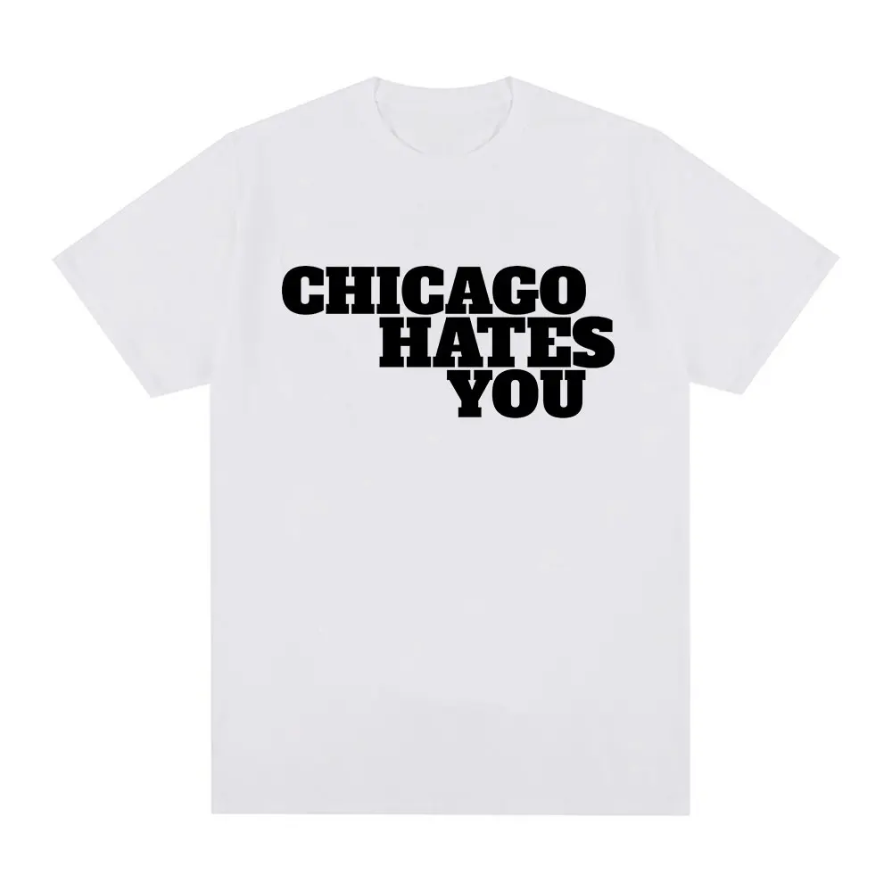 Camiseta del rapero Chief Keef Chicago odia el mismo estilo, camiseta de gran tamaño de Hip Hop a la moda para hombre, camisetas informales de manga corta de algodón