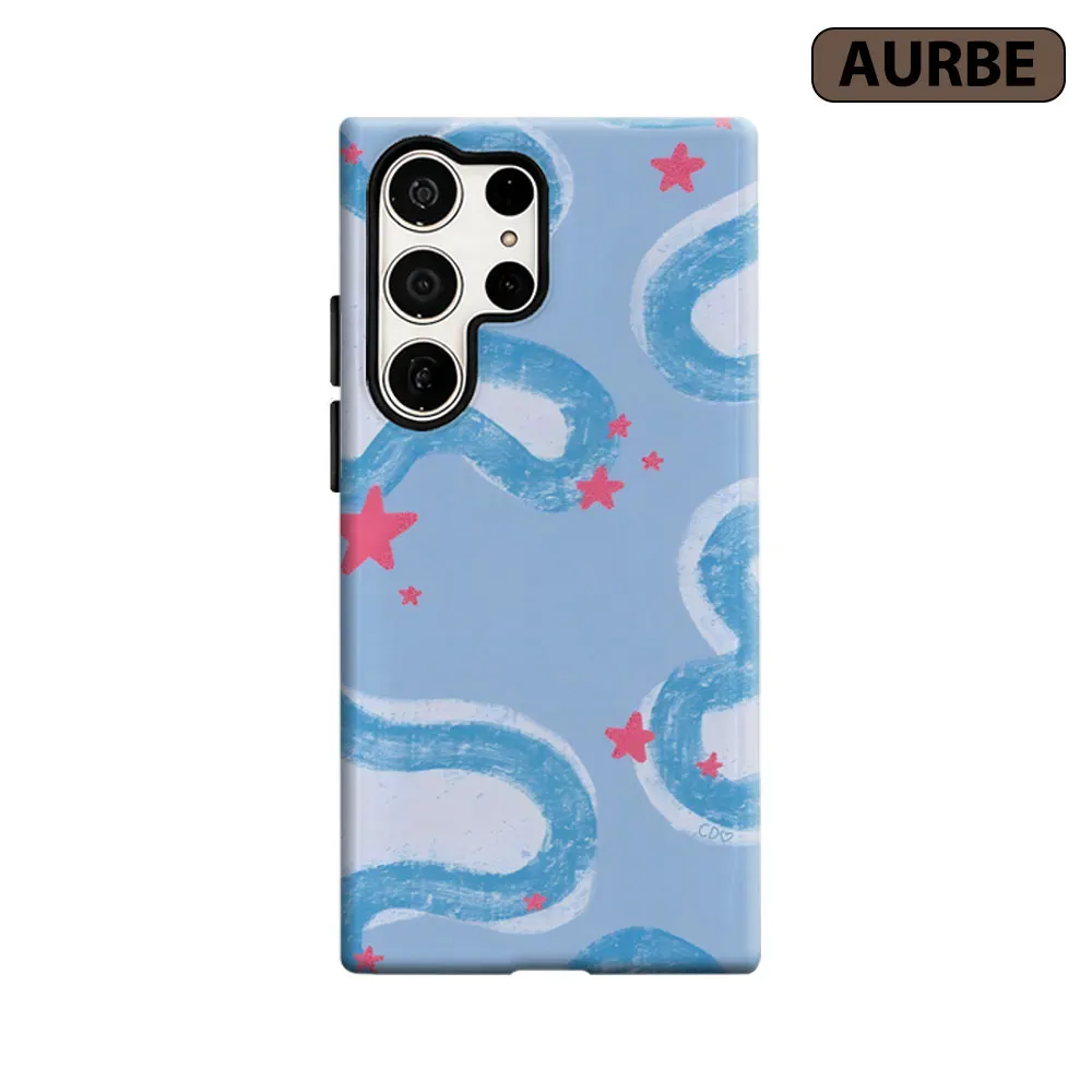 Aurbe Phone Case For Samsung Galaxy S26 S25 S24 S23 Ultra Plus HD Hard Star Waves Double Layer Film Cover