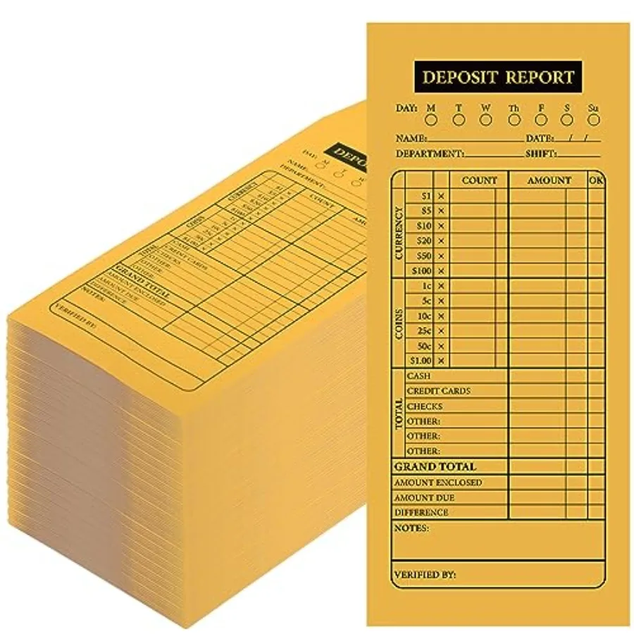 

1000 Pieces Cash Deposit Envelopes Bulk 4 1/8'' x 9 1/2'' Cashier Drop Envelopes Budgeting Planning Bank for Cash Small Busines