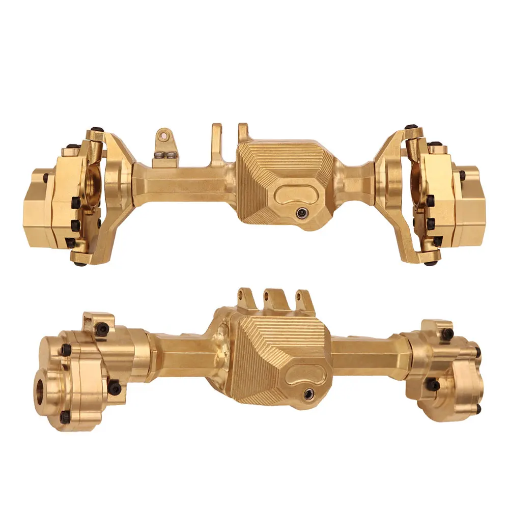 Heavy Brass Counterweight Portal Drive Axle Housing Diff Cover Knuckles for 1/10 RC Crawler TRX4 F150 TRX6 Upgrade Parts