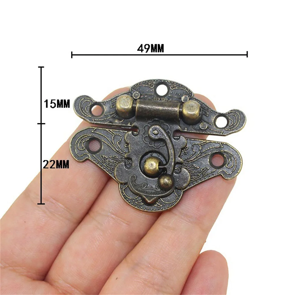 Lock Catch Latch Hasp Mini Suitcase Toolbox Various Sizes Vintage Wooden Box For Wooden Jewelry Boxes Zinc Alloy