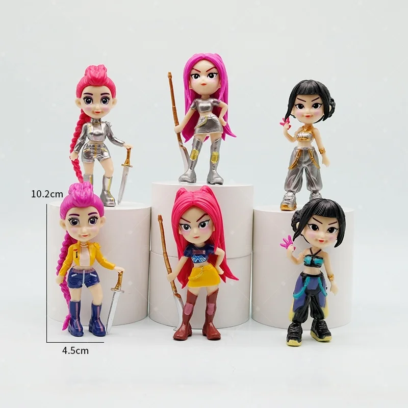 Nuovo 6 pezzi Anime KPop Devil Hunter bambola giocattolo in vinile Rumi Mira Zoi personaggio maschera in vinile scatola cieca ornamento giocattolo regalo di compleanno