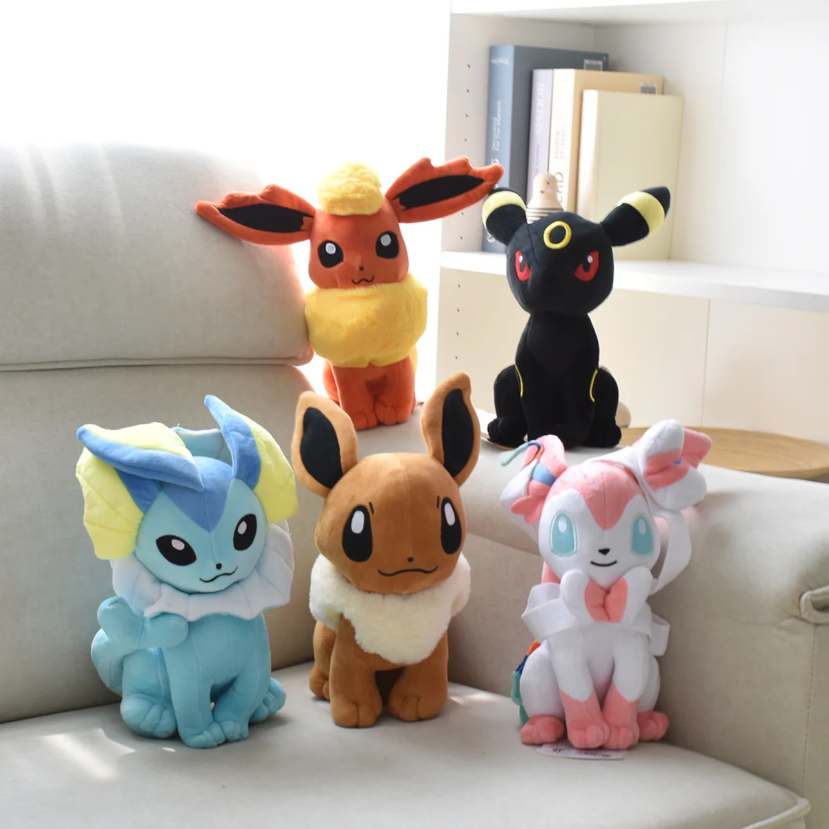 Pokemon Eevee series Plush Anime Stuffed Dolls Sylveon Flareon Umbreon Vaporeon Collection Toys Hobbies Kids Birthday Gift