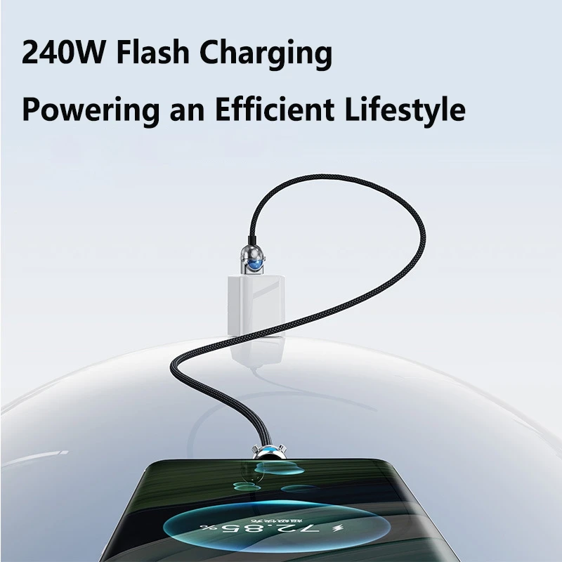 240W Fast Charging Braided Data Cable USB/C to C 480Mbps Data Transfer Charging Cables for iPhone15‑17 Samsung Huawei Xiaomi