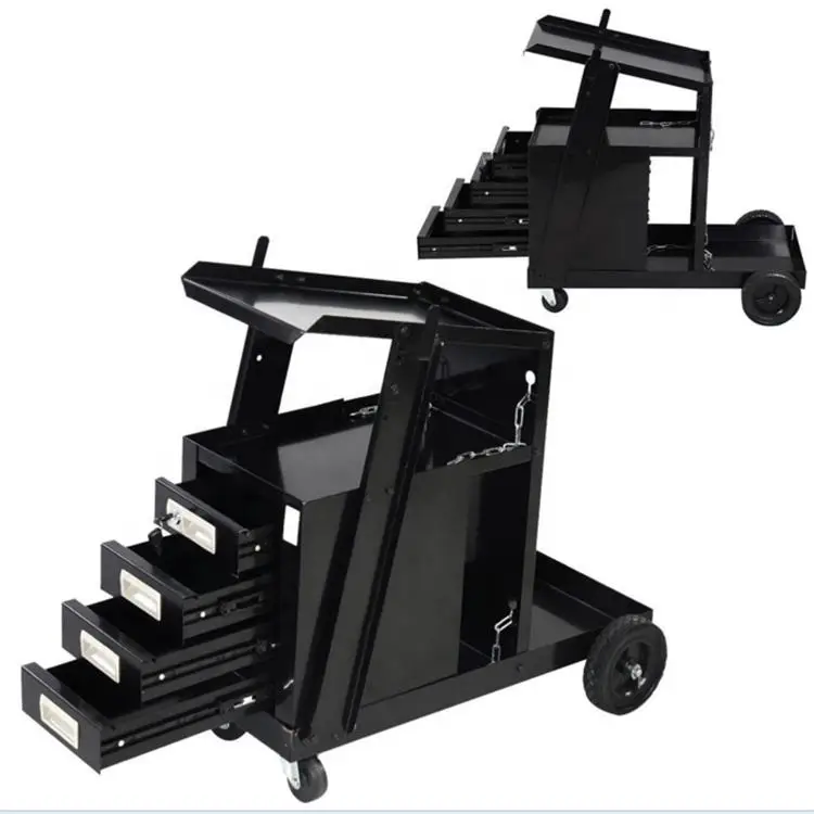 TC0737 Rolling Steel Welding Cart with 4 Drawers  Tool Cart