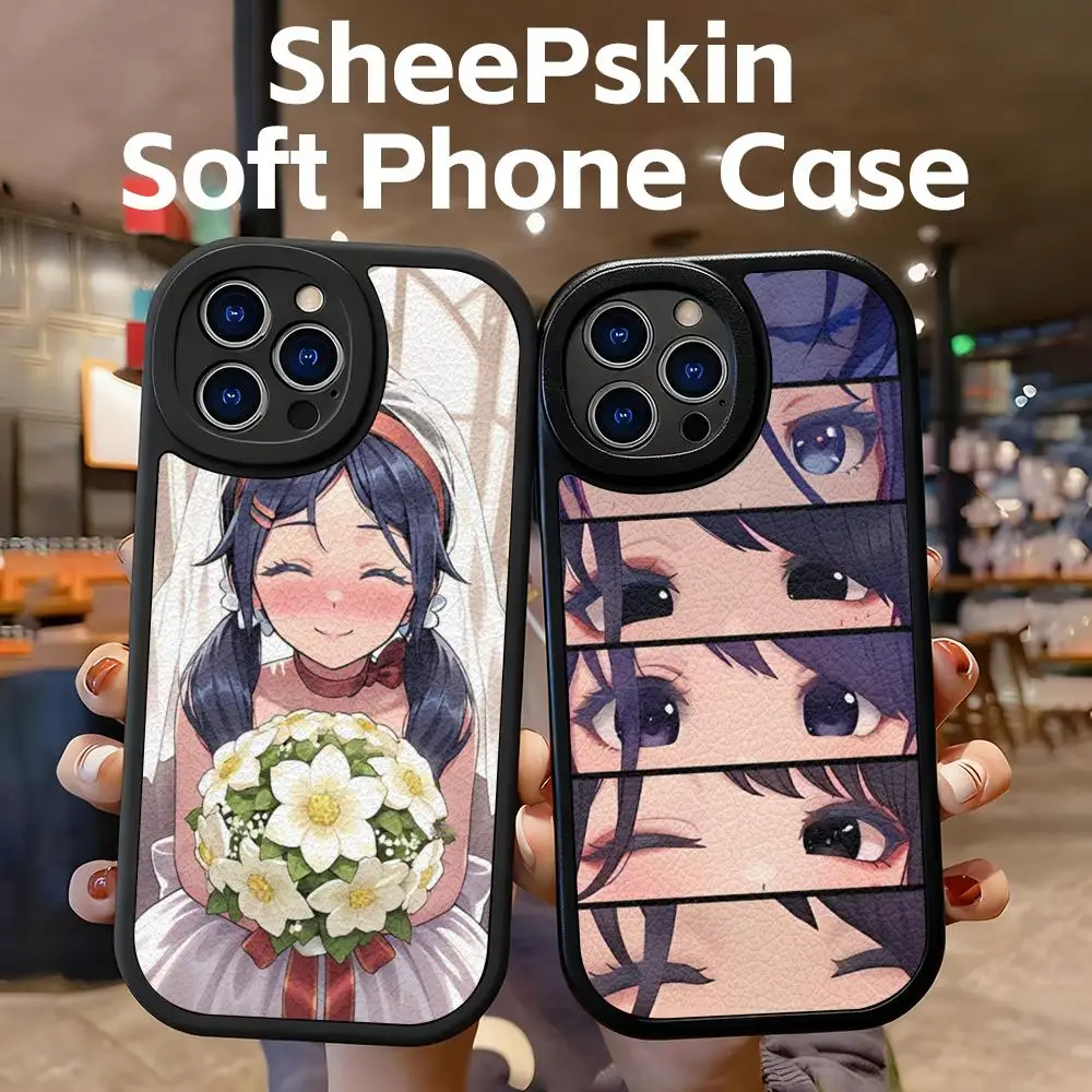 Чехол для телефона HOT Game M-Miside M-Mita для iPhone 16, 15, 14, 13, 12, 11 Plus Pro Max, силиконовый чехол из овечьей кожи, черный