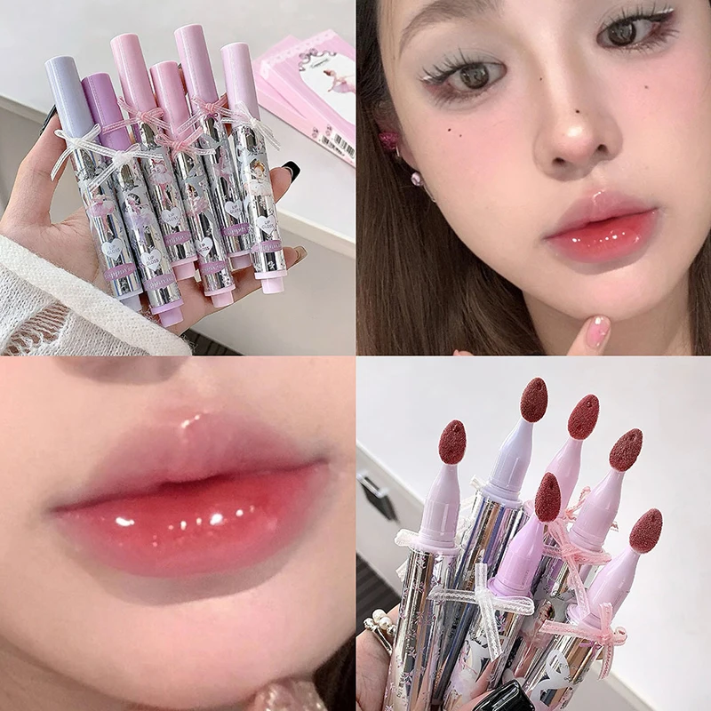 1 szt. Cappuvini Ballet Girls Mirror Crystal Lip Gloss - Wodoodporny, filmujący błyszczyk do ust z aplikatorem z gąbeczką, szklany efekt.