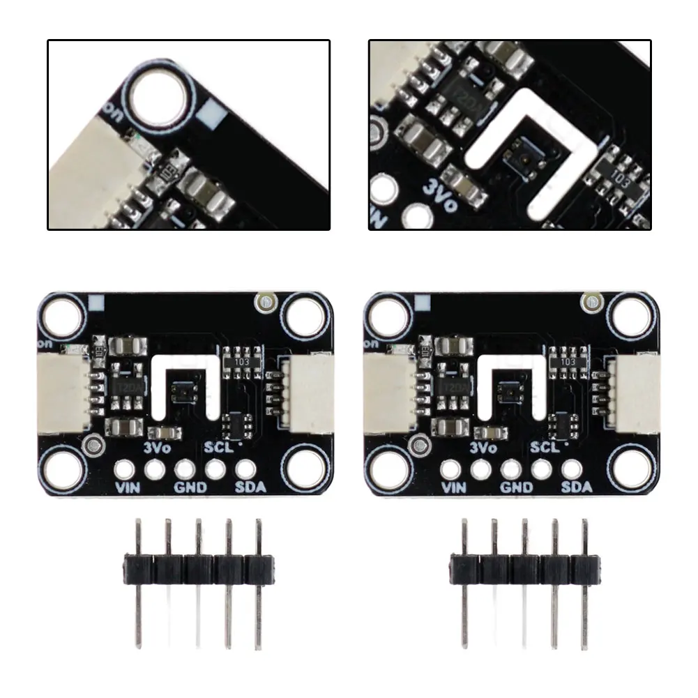 2pc SHT41 Digital Temperature Humidity Sensor Module High Precision I2C Interface For STEMMA QT Smart=Home=IoT Monitoring Projec