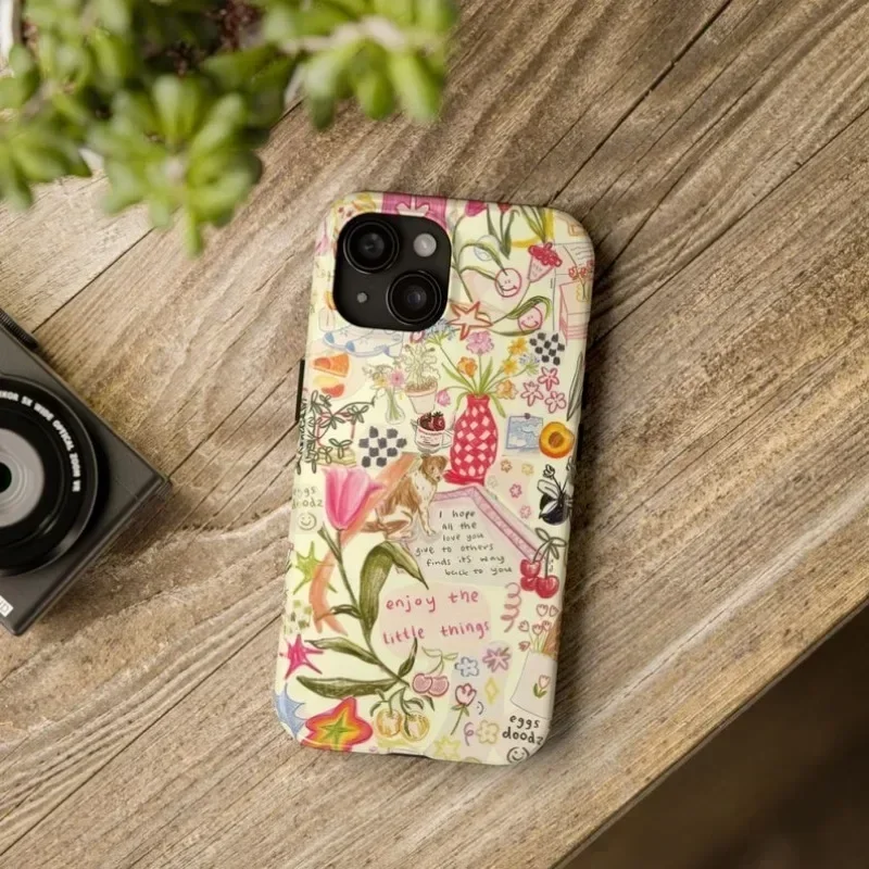 Yellow Flowers Collage  Phone Case For IPHONE 16 15PRO MAX 14 13 12 11 Acrylic TPU Two in one magnetic Mobile Phone Cases