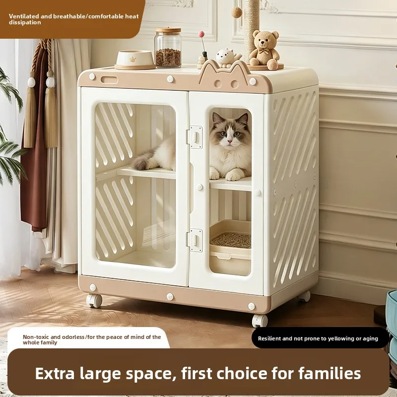 Cat villa double-layer plastic cat nest does not take up a lot of space, household visual cat house