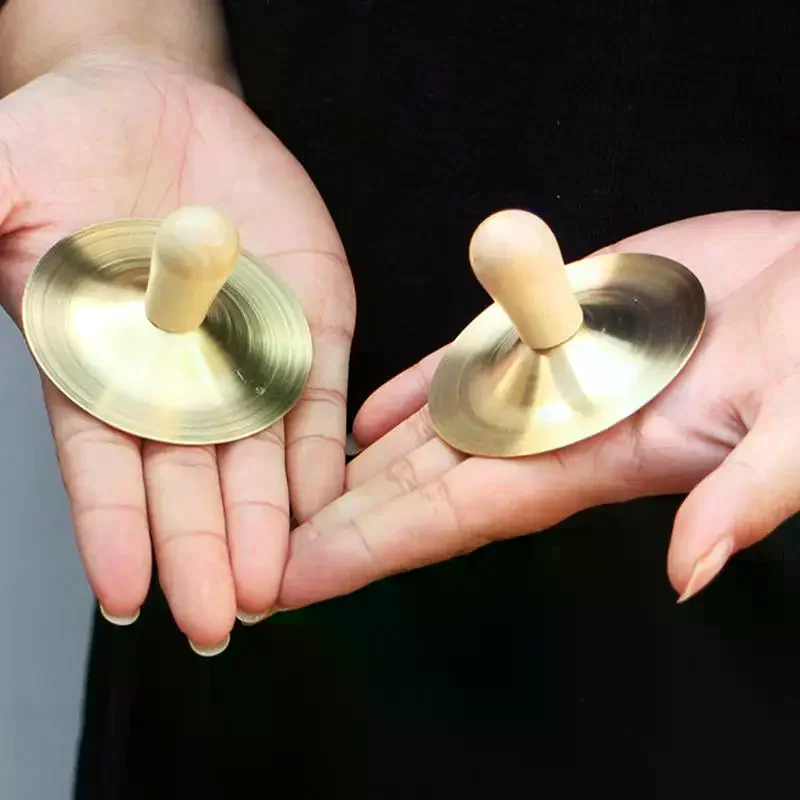 1 Set Hand Percussion Copper Cymbals Children Musical Instrument Education Toys Brass Percussion Mount Cymbals