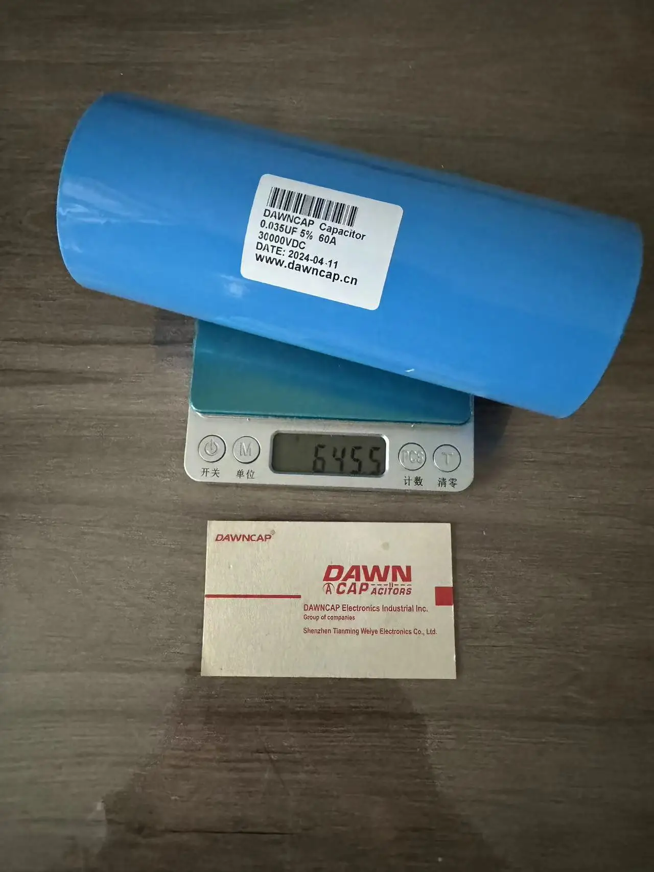DAWNCAP DTH  0.035UF&  0.22UF  30KV  30000VDC  60A  High-voltage pulse capacitor   OD: 63*158MM
