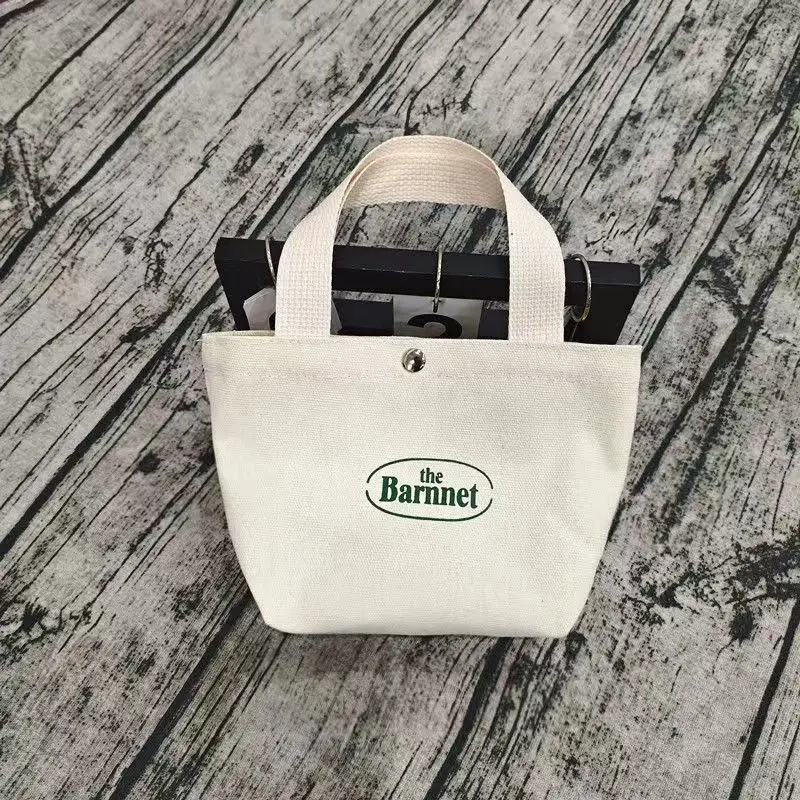 

Eight milk hand-held small cloth bag, simple letter hand-held mini cloth bag.
