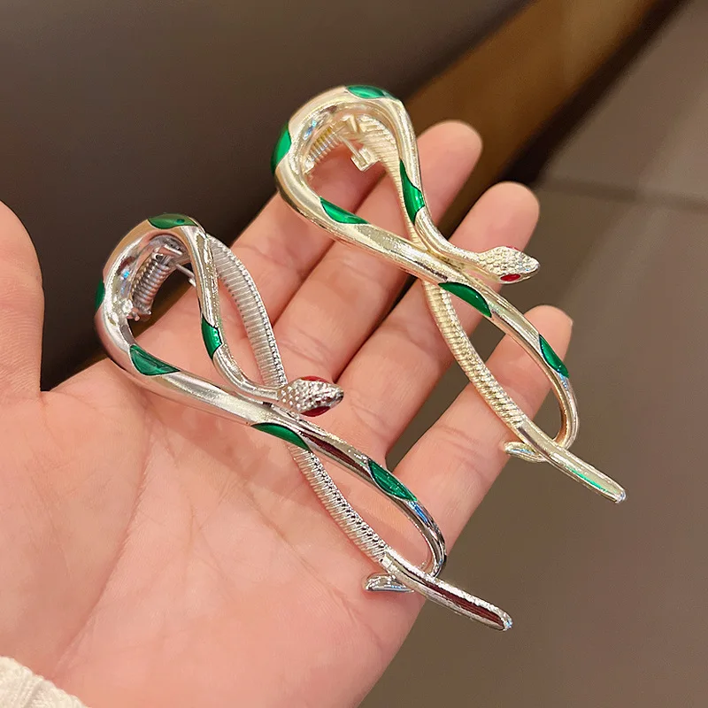 1 Stück Zinklegierung Strass-Schlangen-Haarschmuck, Retro Elegante Hochwertige Haarnadel, Vier Jahreszeiten Persönlicher Vielseitiger Kopfschmuck, Passend für Alle Anlässe – Detail 5
