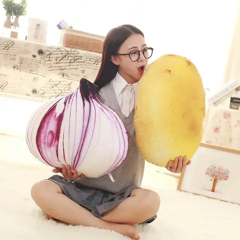 55CM planta verduras patata muñecos de peluche juguetes suaves accesorios de coche cojín almohada decoración de dormitorio juguetes para niños regalo