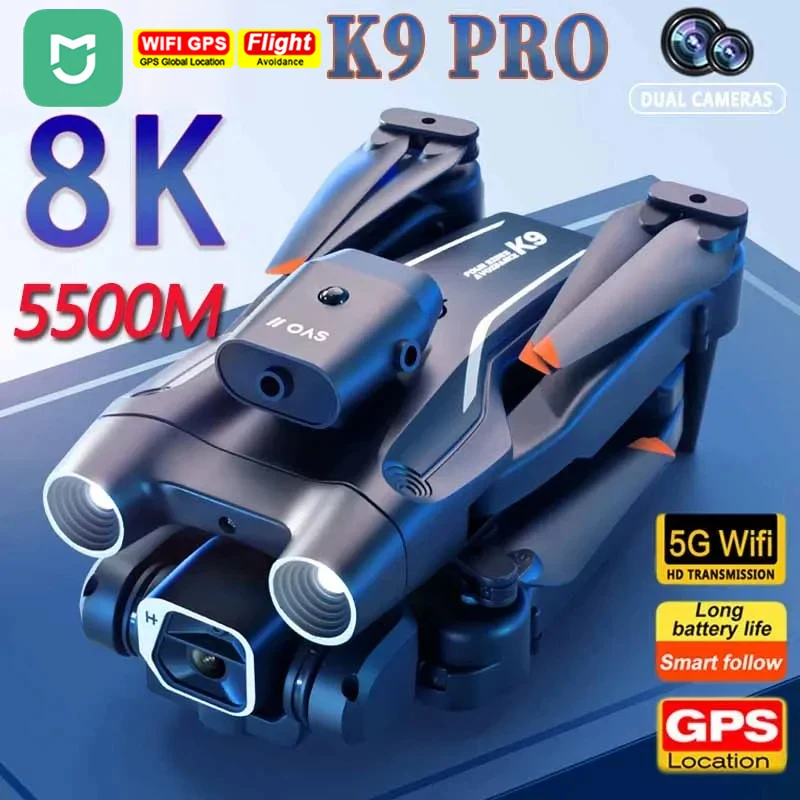 MIJIA K9 Pro Drone Professional Aerial Photography 4K/8K Dual Camera HDR Intelligent Obstacle Avoidance Aircraft UAV Toys