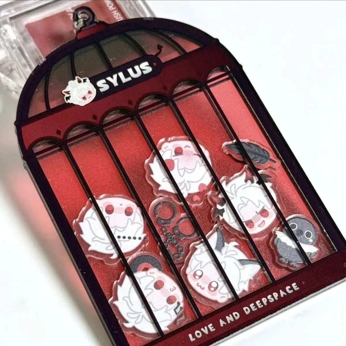 الحب والفضاء العميق Caleb Sylus Rafayel Xavier Zayne أكريليك لطيف يتأرجح الموسيقى على ظهره قلادة لإرسالها إلى الأصدقاء والأصدقاء