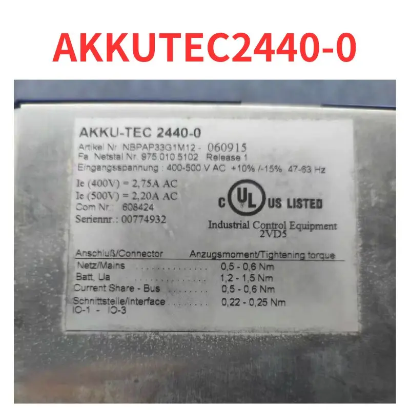 

second-hand power controller AKKUTEC2440-0 , function well Tested well and shipped quickly