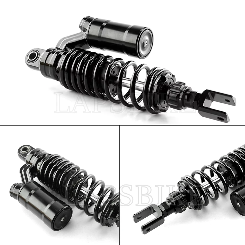 Universal 320mm/340mm/360mm Motorcycle Air Shock Absorber Adjustable Rear Suspension For Honda Yamaha Kawasaki Suzuki Quad ATV