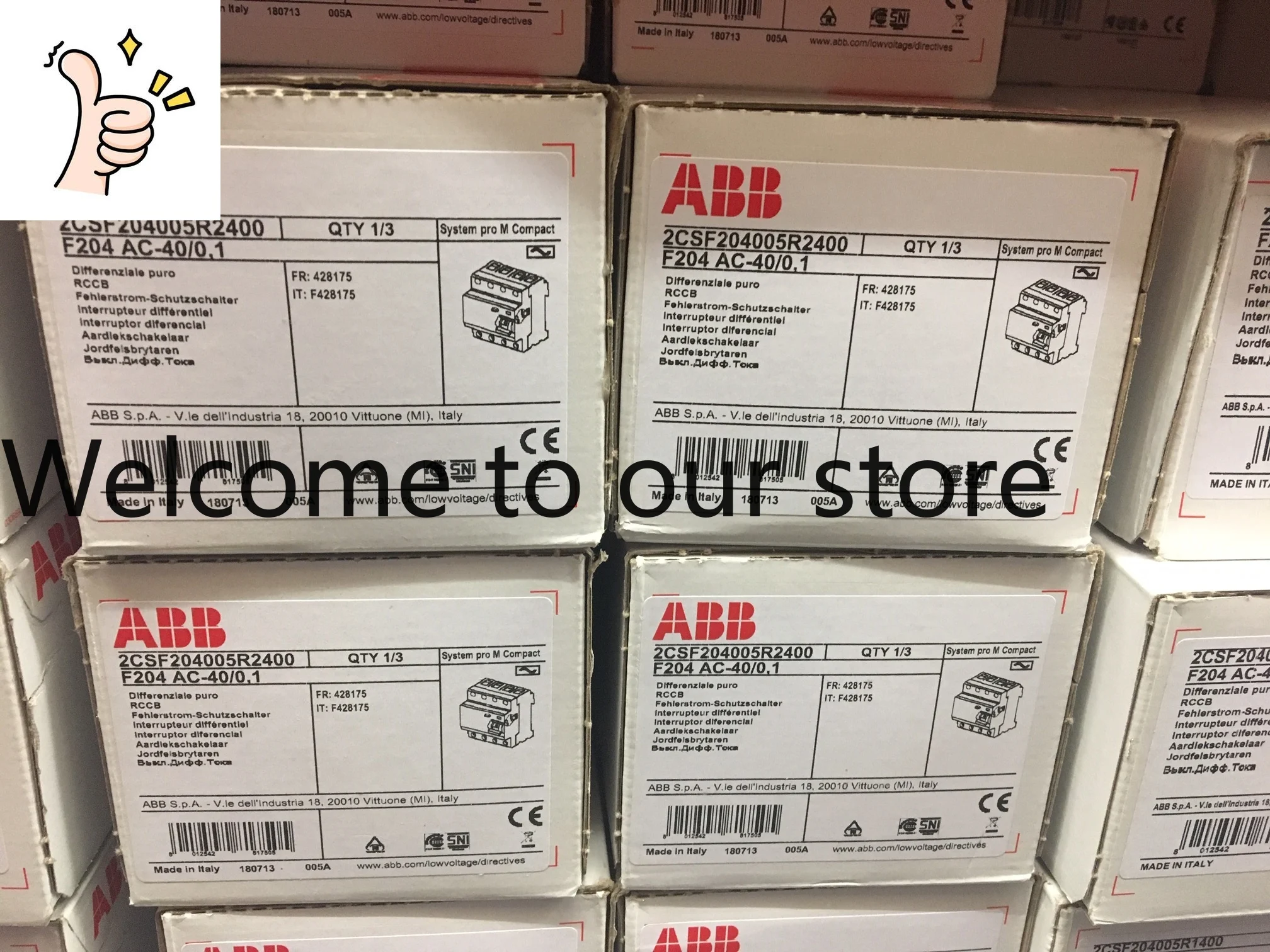 New Original Genuine ABB Electromagnetic Residual Current Protector F204AC-40/0.1 Imported From Italy