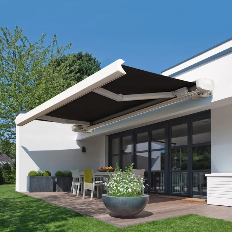 Motorized Full Awning Sun Shades Outdoor Retractable Awning Garden Buildings sunproof sun shed Factory Quality