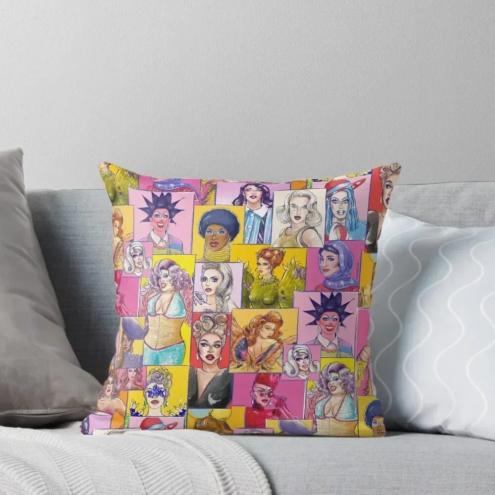 

All Drag Queens Throw Pillow Bed pillowcases Custom Cushion Photo Sofa Cushions Cover pillow