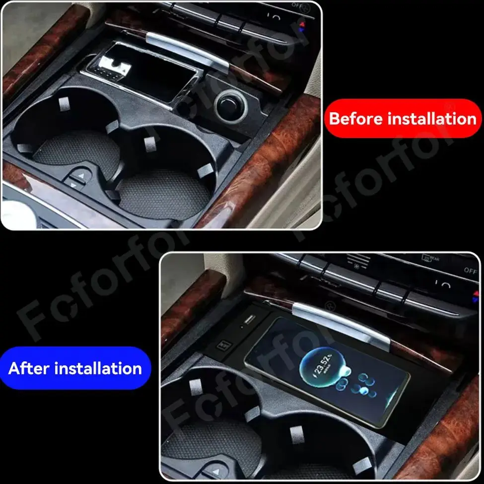 

Car Accessories Auto Phone Holder Wireless Charger For Mercedes Benz E 2008-2011 models Fast Charging 15W Trim For Iphone Holder