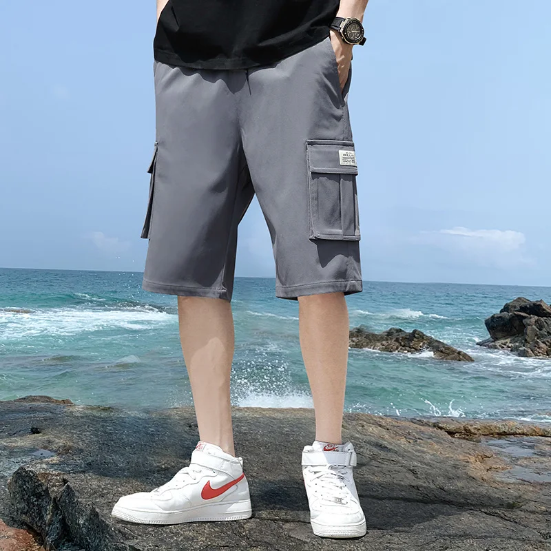 

Шорты-карго мужские летние свободные брюки с пятью точками функциональные спортивные брюки с несколькими карманами