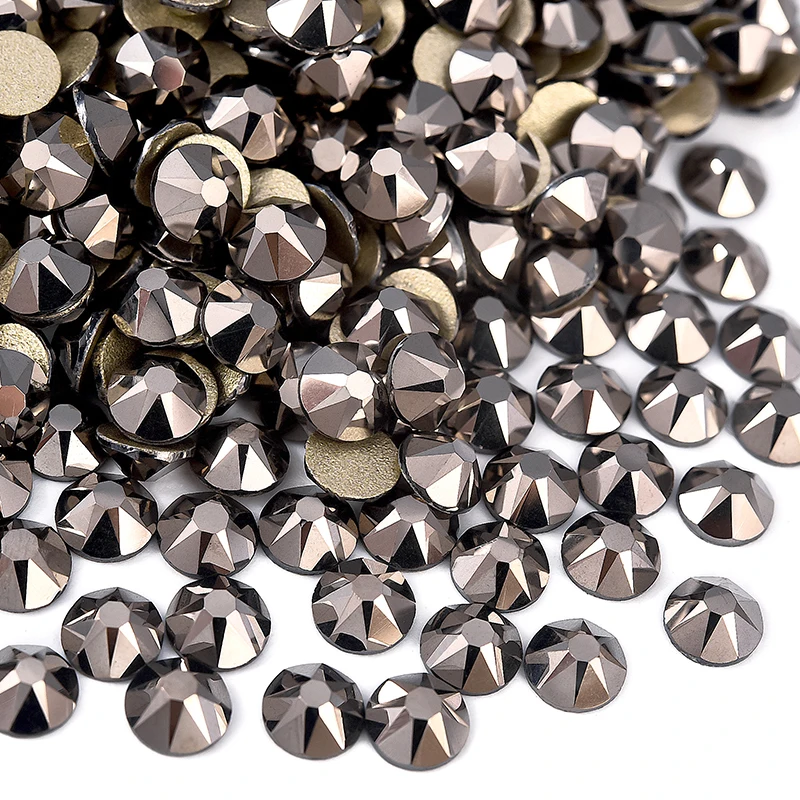 BOBOHOO 2088 Nicht-Heißfix Schwarze und Weiße Glasrhinestones Kristall Flachboden 8 Große 8 Kleine 16-Schliff Strass für Nägel, Kleidung, Schuhe, Taschen – Detail 11